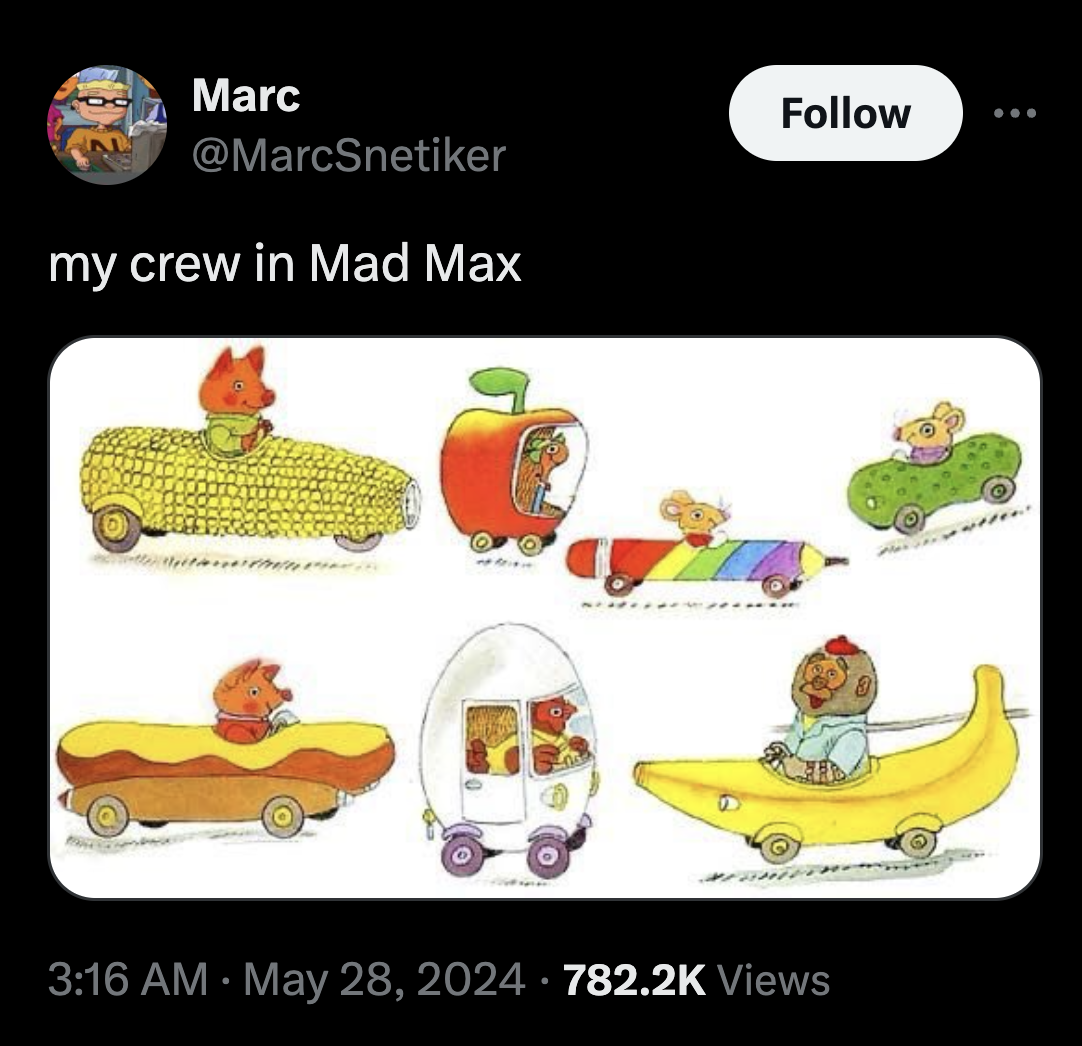 forget zodiac richard scarry - Marc my crew in Mad Max . Views